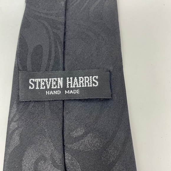 Steve Harris DNA Helix Handmade Tie Black and Grey. - Picture 6 of 6
